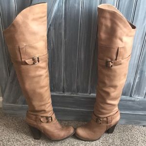 Women’s leather over the knee boots